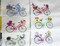 Spring Pillow covers, Embroidered bicycle pillow, seasonal bike pillows, embroidered Accent pillows, bike pillows product 5